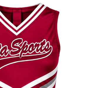 Maroon Cheer <b>Shirt</b> Sleeveless Sports Team Uniform Top Performance Training Cheerleading Athletic Wear Competition Clothing - Product Image 5