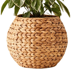 Best Price Boho Style Rattan Water Hyacinth Planter <b>Pot</b> for Outdoor & Indoor Garden & Flower Planting Pattern Wholesale Vietnam - Product Image 1