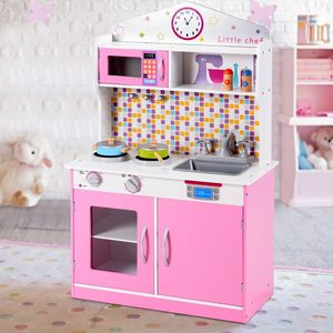 Set Cucina Giocattolo in Legno KidFT per Bambini in Età Prescolare, Set da Cucina in MDF con Scatola - Product Image 2