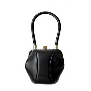 Black Royaa Women's Handbag with Smooth Finish Elegant Luxurious Design Genuine Leather up to 1L Capacity <b>Shoulder</b> <b>Strap</b> Fashion - Product Image 1