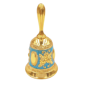 Hand Call <b>Bell</b> Table <b>Bell</b> <b>Service</b> <b>Bell</b> for Restaurant Hotel Shop Reception Wedding Home Office Desk Decorative Brass <b>Bell</b> Prayer - Product Image 2