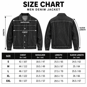 Reconstructed Denim Jacket <b>Men</b> Grey <b>Black</b> Two Tone Contrast Spliced Panels High Quality Durable Breathable <b>Overcoats</b> - Product Image 6
