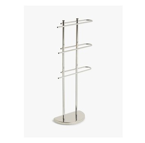 Soporte minimalista para toallas de baño, metálico, con marco con recubrimiento en polvo y 2 barras colgantes. - Product Image 5