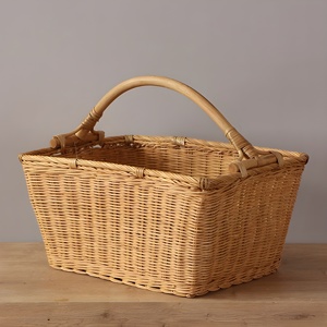 Premium Quality Handwoven Rattan Picnic <b>Baskets</b> <b>Cheap</b> Price for Wholesale Camping Supply Hamper <b>Basket</b> - Product Image 4