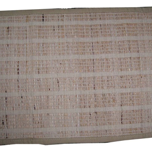 Handwoven Brown <b>Rectangle</b> BANANA SHEATH Eco-Friendly Reusable Durable Patterned Dining <b>Placemat</b> Home Kitchen Use Table Mat Set - Product Image 1