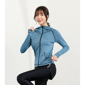 Sudadera con Capucha de Manga Larga para Mujer, Color Sólido, Tejido Formal, Transpirable, Holgada, de Algodón/Fibra de Bambú, PA 2025 Verano, HR962 - Product Image 1
