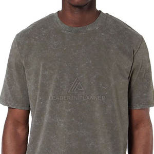 เสื้อยืดแขนสั้นคุณภาพสูง ผ้าฝ้าย 100% ทรงหลวม สไตล์ย้อมสีเอซิด สำหรับผู้ชาย พร้อมสกรีนโลโก้ตามสั่ง - Product Image 5