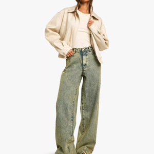 Vintage High <b>Waist</b> Women <b>Jeans</b> Plus Size Slim Green Denim Pants Year Stretch Skinny Ripped <b>Jeans</b> for Lady Breathable - Product Image 1