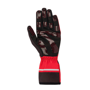 Gants de course rouges et noirs à doigts entiers avec paume antidérapante pour le motocross, utilisation en extérieur, unisexe, matériau PU, fermeture à cordon - Product Image 5