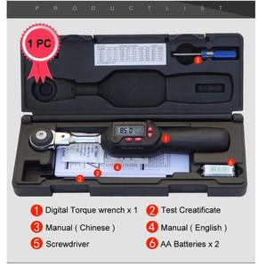 Llave dinamométrica Digital de precisión, intercambiable, con cabeza de trinquete, 9x12 MM - Product Image 5