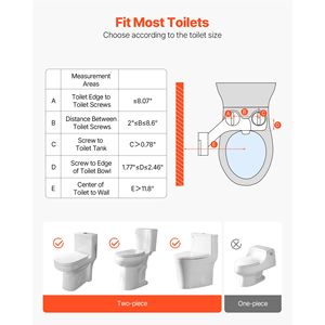 Accessoire de bidet ABS pour toilettes avec pulvérisateur d'eau chaude et froide, double buses rétractables, pression d'eau facilement réglable, 0,3 pied - Product Image 5