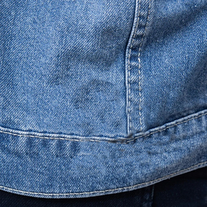 High Quality Breathable Solid Color Ripped <b>Denim</b> <b>Jackets</b> <b>Cropped</b> Casual Coats Men <b>Denim</b> <b>Jacket</b> For Men <b>Jacket</b> for man - Product Image 5
