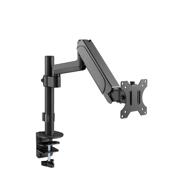 Home Office Computer Mount Adjustable Desk Stand Single Monitor Pole-Mounted Gas Spring Monitor Arm