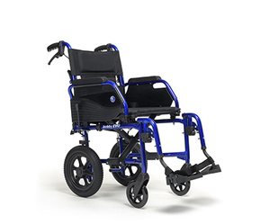 Vermeiren Bobby Manual Aluminum Lightweight Durable Comfortable Wheelchair Height Adjustable Foldable <b>Back</b> Brakes 100kg Capacity - Product Image 3