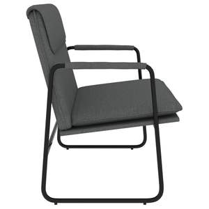 Sofá Rectangular Moderno de Dos Plazas en Tela Gris Oscuro para Sala de Estar - Product Image 4