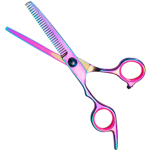Tijeras de Entresacar Profesionales para Diestros de 6.0 Pulgadas con Mango Mediano de Acero Inoxidable, Punta Afilada con Dientes en V, Tijeras de Peluquería para Diestros - Product Image 5