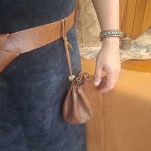 กระเป๋าใส่เหรียญหนังแท้สไตล์ไวกิ้งยุคกลางรักษ์โลก ขายส่ง - Product Image 3