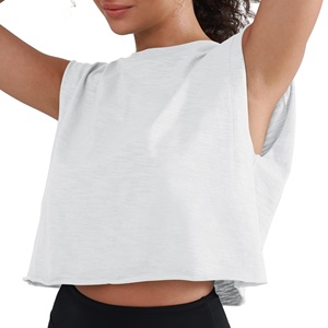Tops Cortos Holgados para Mujer al por Mayor, Chalecos sin Mangas de Alta Calidad, Ropa Deportiva Casual para Gimnasio y Fitness - Product Image 4