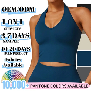 Women's Lightweight Racerback Sports Vest Bra <b>Top</b> Quick Dry Compression Athletic <b>Crop</b> Gym Yoga Tank High <b>Support</b> Front - Product Image 3