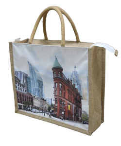 ถุงช้อปปิ้งจากผ้าปอกระเจาเป็นมิตรกับสิ่งแวดล้อม พร้อมซิป พิมพ์ลาย มีช่องใส่ของ ขนาด: ยาว 30 ซม. กว้าง 35 ซม. ฐานขยาย 13 ซม. ส่งออกโดยตรงจากโรงงาน - Product Image 1