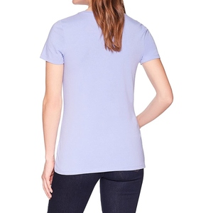 T-shirts pour femmes en coton 100% - Design de qualité supérieure, respirants, anti-rides, coupe décontractée, manches courtes, tricotés, couleur unie - Product Image 2