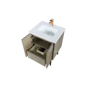Mobile da Bagno Rustico in Acacia 24 Pollici L X 20 Pollici Set di Rubinetti in Marmo Coltivato D con Finitura Oro Rosa, Mobile Bagno in Marmo Coltivato da 20 Pollici - Product Image 5