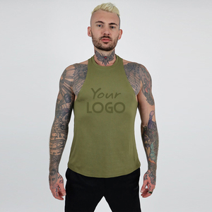 Mens Sports Tank Top Fashion Brand Loose Sleeveless T-shirt American High Street Vintage Washed Cotton Knitted Breathable - Product Image 4