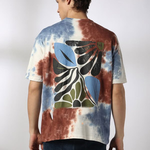 T-shirts surdimensionnés pour hommes en coton biologique 100% - Logo brodé personnalisé - Été - Doux - Écologique - 300g - Haute qualité - Respirant - Product Image 5