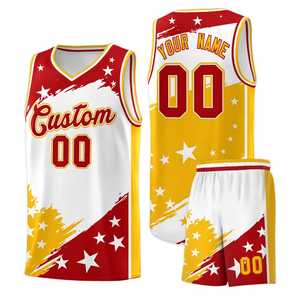 Ensemble de maillots de basket-ball Tofen Sports, col en V, sans manches, impression sublimée, maille respirante, unisexe, adulte, toutes saisons, 180g, 00 étoiles - Product Image 3