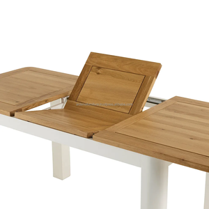 Ensemble de table à manger rectangulaire extensible en bois, design contemporain durable de style ferme, salle à manger moderne, appartement, école - Product Image 5