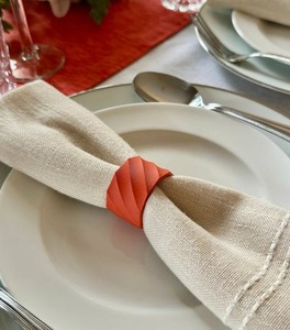 Anneau de serviette élégant et moderne, décoration de mariage, décoration de table - Product Image 2