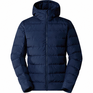Veste matelassée à capuche pour homme, chaude et légère, isolée thermiquement, zippée, décontractée, pour l'extérieur, bleu marine - Product Image 1