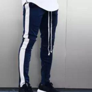 Winter Striped Track Pants Casual Drawstring <b>Men</b> <b>Cargo</b> <b>Jogger</b> Pants - Product Image 4