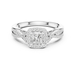 แหวนทองคำ 14K โรสโกลด์ ประดับเพชรทรงกลมเพาะเลี้ยงในห้องปฏิบัติการ สำหรับผู้หญิง สวมใส่ในงานปาร์ตี้ |   เพชรที่เพิ่งเพาะเลี้ยง - Product Image 2