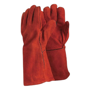 ถุงมือเชื่อมหนังวัวเนื้อเนียนหนา ป้องกันการสั่นสะเทือน ปลอดฝุ่น สำหรับงานเชื่อมอาร์กอนอุตสาหกรรม งานหนัก - Product Image 3