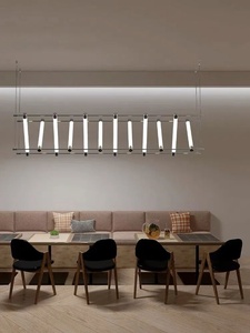 Modern Eight <b>Tube</b> X Shape Chrome Stainless Steel PMMA Pendant Chandelier for Hotel Project - Product Image 2
