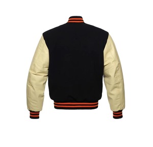 Vestes de baseball personnalisées de qualité supérieure en gros, manteaux d'hiver en laine avec manches en cuir, blousons bomber en cuir, vestes universitaires pour hommes - Product Image 5