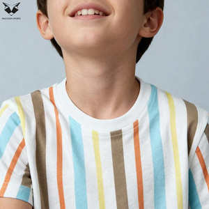 เสื้อยืดเด็กผู้ชายแฟชั่น ฤดูร้อน แขนสั้น สวมใส่สบาย ผ้าถักผสมคอตตอน ระบายอากาศได้ดี คุณภาพสูง รับสั่งทำ - Product Image 5