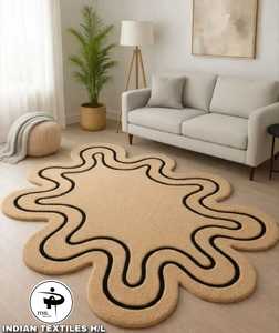 Alfombras de Lana Hechas a Mano con Diseño Profesional, Alfombra Tejida a Mano para Sala de Estar, Textiles Indios H/L - Product Image 1