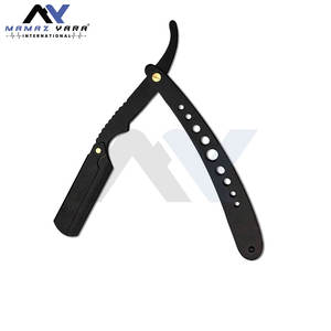 Nueva Navaja de Afeitar Profesional Plegable de Acero Inoxidable con Diseño Ergonómico, Navaja Manual Shaivite con Cuchilla Única - Product Image 3