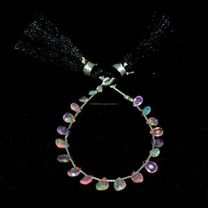 High Grade Ethiopian <b>Opal</b> Faceted Pear Shape Beads Natural Pink Handmade Multi-Purpose Jewelry Making-Wholesale - Product Image 1