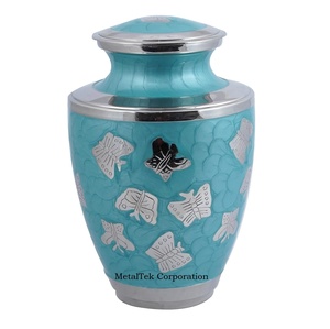 <b>Large</b> Size Butterflies Adult Cremation Urn for Ashes Modern Style Premium Quality Funeral Burial Keepsake Memorial Ashes <b>Jars</b> - Product Image 2