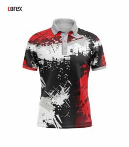 Polo à manches courtes pour homme, imprimé par sublimation, rouge, noir, blanc, gris, décontracté, séchage rapide, tricoté en polyester, vêtements de sport - Product Image 1
