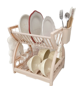 OEM/ODM Modern Stackable Kitchen Counter Organizer for Plates Bowls Cups Utensils with Drip Tray Space Saving <b>Dish</b> <b>Rack</b> - Product Image 1