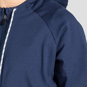 Custom Design Men's Winter Solid Oversized <b>Hoodie</b> 100% Cotton Fleece Lined Featuring Long <b>Zipper</b> Pocket Wholesale Private Label - Product Image 4