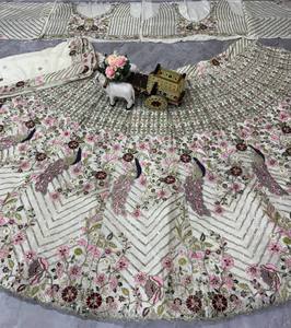 Wholesale Custom Designer Traditional Bridal Wedding Lehenga Choli Embroidered <b>Indian</b> Ethnic Ghagra Crop <b>Top</b> Ready Wear Party - Product Image 3