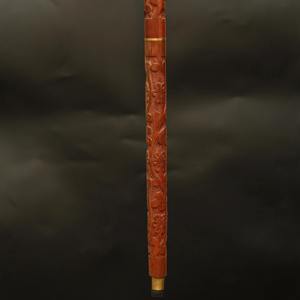 ไม้เท้าลายดอกไม้พร้อมด้ามจับทองเหลืองแบบวินเทจ ไม้เท้าแฟนซีสำหรับผู้หญิง ด้ามจับทองเหลืองและไม้เนื้อแข็งสำหรับตกแต่ง - Product Image 6