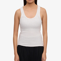 Camiseta Deportiva de Tirantes para Mujer, de Alta Calidad, con Sensación de Segunda Piel, con Lazos y Cintas, Diseño Color Block, Informal, 95% Algodón