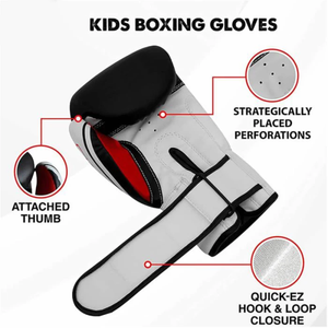 Gants d'entraînement de boxe professionnels en cuir véritable avec sangle de poignet réglable, fermeture auto-agrippante, option logo personnalisé, pour le sparring - Product Image 3