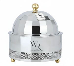Silver Finished Buffet Serving Kitchenware Premium Casserole Food Warmer With Customized Engraving Available at Wholesale Price - Product Image 1